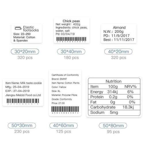 Niimbot White Adhesive Label Waterproof er Round Paper For B