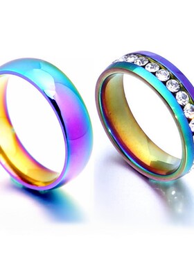 20PCs/Lot Men Womens Couple Rings Width 6mm Rhinestone Jewe