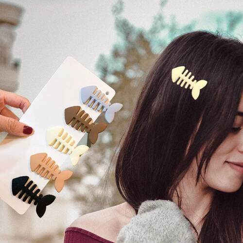 New Simple Fish Bone Hair Clip Korea Style Barrettes Side Cl