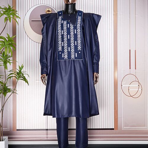 H&D African Clothes for Men Bazin Traditional Embroidery Hig