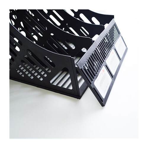 4 Sections Mesh Files Shelf Desktop File Rack Paper Book Hol