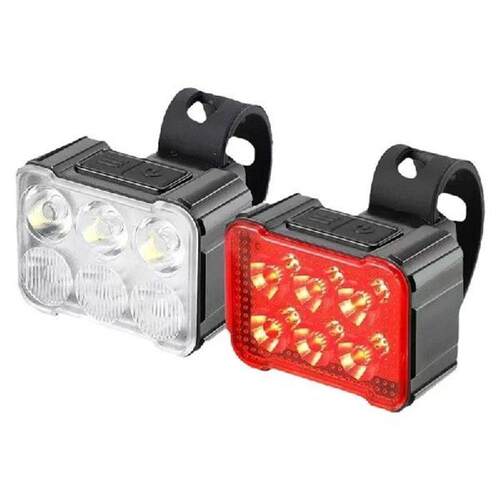 AEE3-Waterproof Bicycle Front/Tail Lights USB Rechargeable