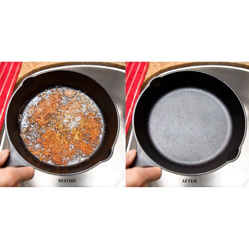 Cast Iron Cleaner Kitchen Rust Pot Pans Cleaning Scrubber St