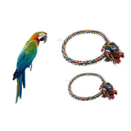Bird Toy Climbing Ring Rope Toy Bite-resistant Rope Swing