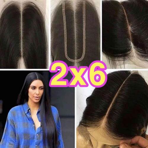 Alipretty Straight Hair Kim Closure 2x6 Lace Middle Part Swi