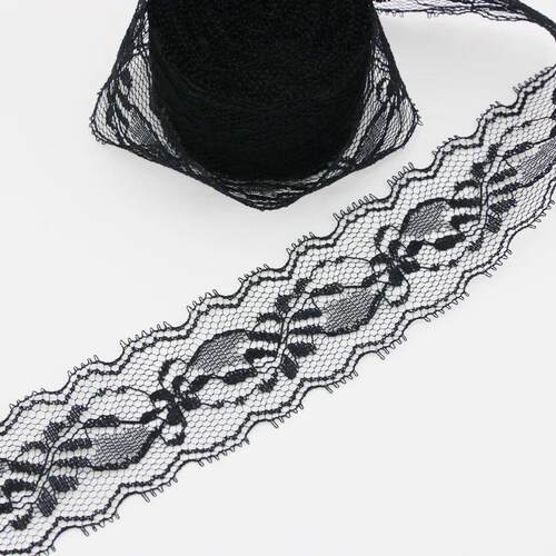 (10 yards/roll) Black lace fabric  ribbon Webbing Decoration