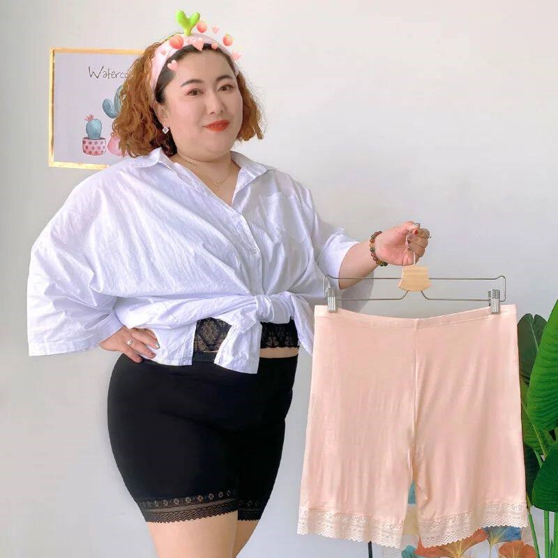 Large Size Female Panties Lace Seamless Safety Short Pants W图片