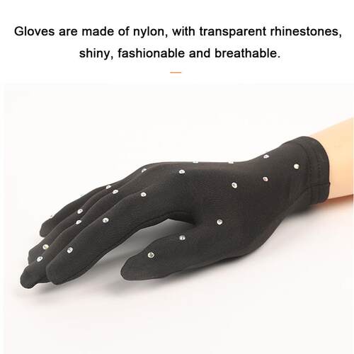 Shiny Figure Skating Wrist Gloves Breathable Mittens Windpro
