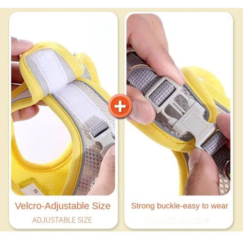 Cat Dog Harness Vest Chest Rope Set Reflective Breathable Ad