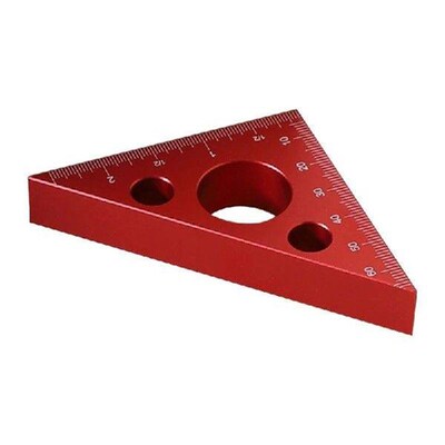45 Degree AluminumAlloy Angled Ruler, Metricand InchScale