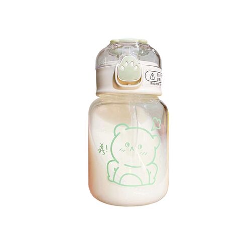 Fresh glass cup cute cartoon simple pen ins sippy cup portab
