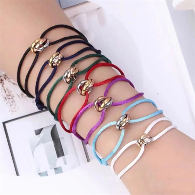 100% Original 925 Silver High Quality Trinity Bracelet Color