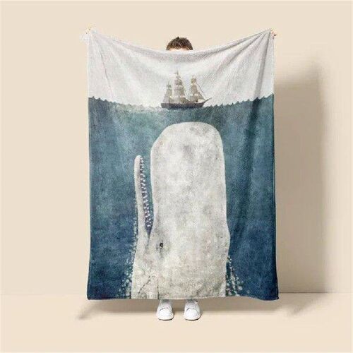 Home decoration plush Sofa blanket Oceans and Animals