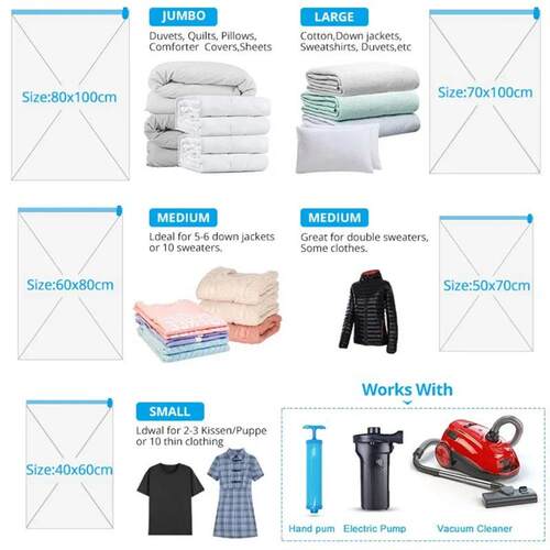 4pcs Thickened Vacuum Compression Bag, Transparent Quilt Vac