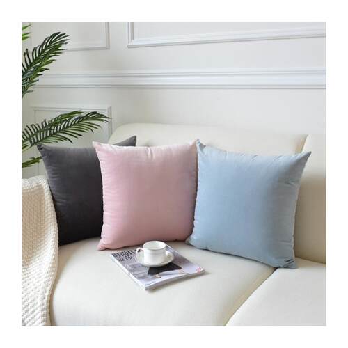 European velvet sofa cushion pure color pillow cover car big