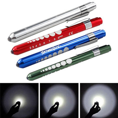 Medical First Aid LED Reusable Pocket Light Pen Flashlight D