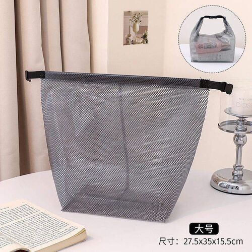 Handheld makeup bag for business trips, portable toiletry b
