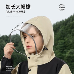 备美儿童雨衣小学生上学专用男童女童202新款 中大童雨披带书包位