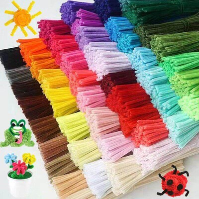 100pcs chenille stems diy materials pipe cleaner children