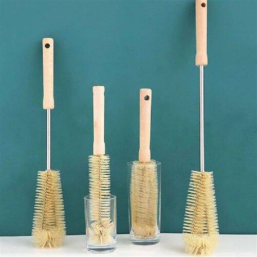 Baby Pacifiers Cleaning Brushes Long Wooden Handle Bottle