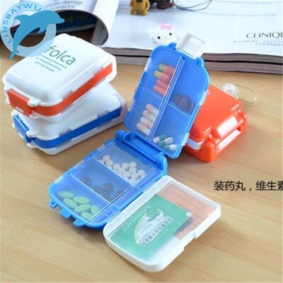 Folding Pill Case Medicine Drug Pills Organizer Storage Boxs