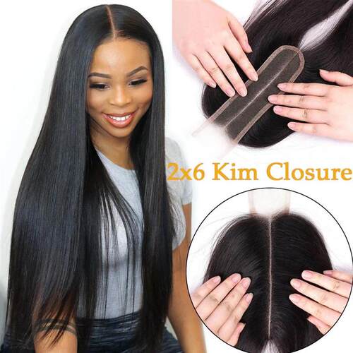 Upermall Kim K 2x6 Swiss Transparent Lace Closure Straight B