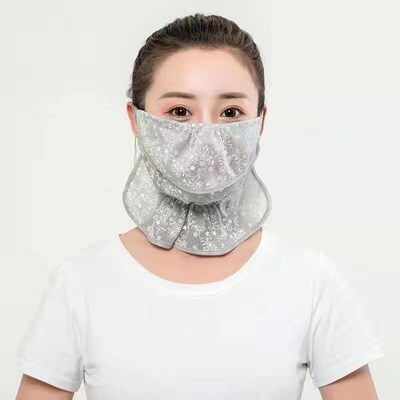 Summer Ice Silk Mask for Women UV Protection Lightweight Bre