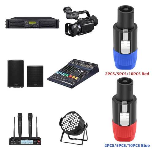 Audio Cable Adapter Connector with Twist Lock 4 Pole Speakon