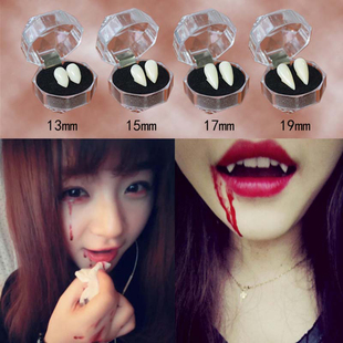 Teeth Costume Vampire Props Halloween Dentures Pairs Fangs