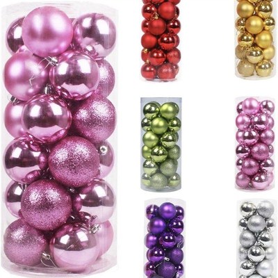 Electroplated Painted Baubles:Xmas Holiday Tree HangingDecor