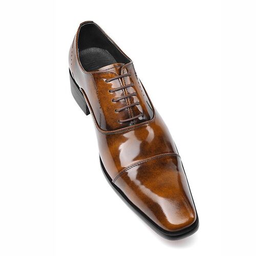Men's New Handmade PU Solid Color Dress Shoes Low Heel P