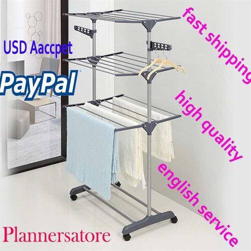 clothes drying rack folding garment dryer hanger 晾衣架多层