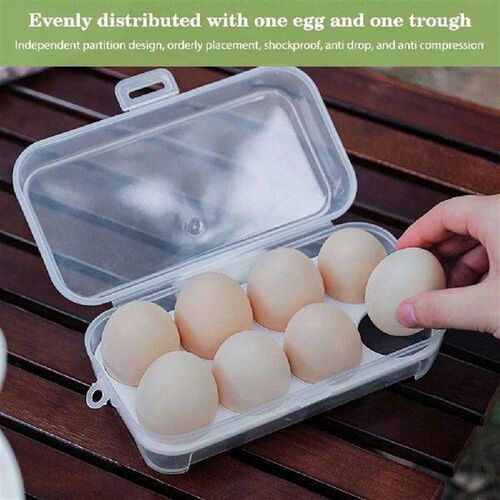 3/4/8 Grid Eggs Storage Box with Lid Plastic Egg Container