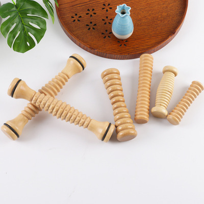 Wood Foot Massage Roller for Plantar Fasciitis Relief Deep T