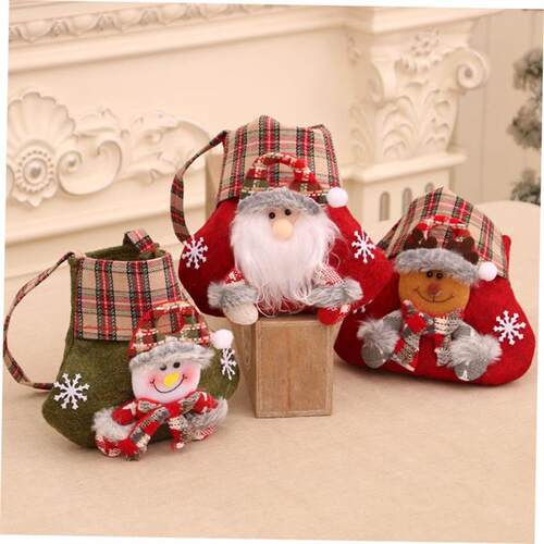 Cartoon Christmas decoration?tree goodie bag Gift bag圣诞袜