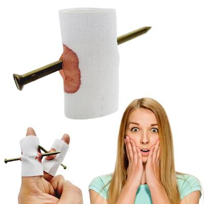 1-5 Fake Nail Through Finger Prank Toy Fool Toys Blood
