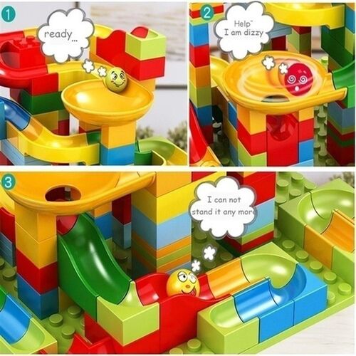 84-504PCS Size Marble Race Run Blocks Maze Ball Track Buildi
