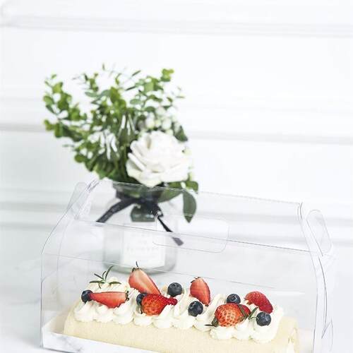 Transparent hand carry cake roll box dirty bag towel roll Sw