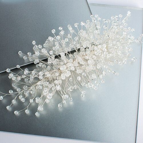 crystal beads hair combs made all by hand brides hair orname