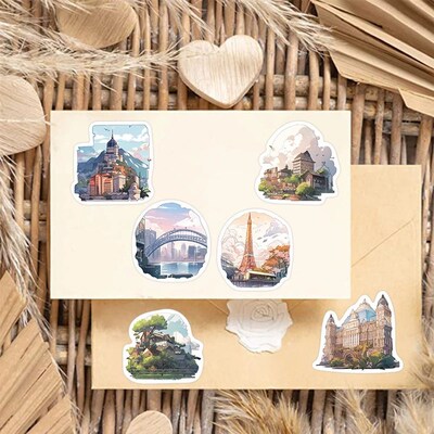50pcs World Landscape Graffiti Stickers For Laptop Phone Gui