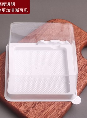 咸奶油红丝绒黑森林蛋糕包装盒防雾正方形乳酸菌蛋糕切块盒子