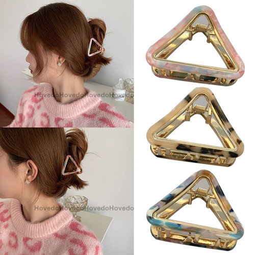 Fashion Acetate Triangle Hair Clips for Women Girls Hair Cla