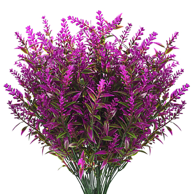 Artificial Flower Plastic Lavender Fake Plant Wedding Home G