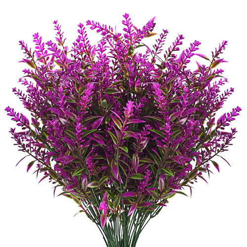 Artificial Flower Plastic Lavender Fake Plant Wedding Home G