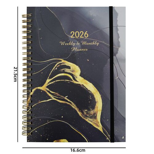 English 2026 Schedule Planner Notepad 12 Months Wear-resista