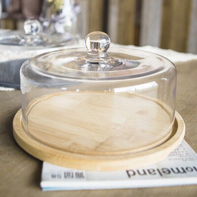 Cake Plate Server Platter with Glass Dome  Cake Stand