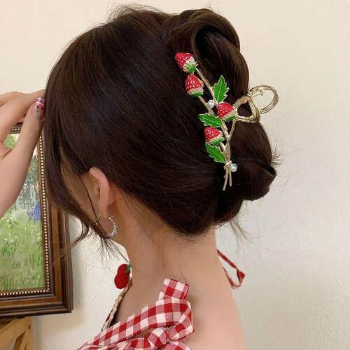 New Sweet Flower Durian Hair Claw Clip tail Grab Hair Clips