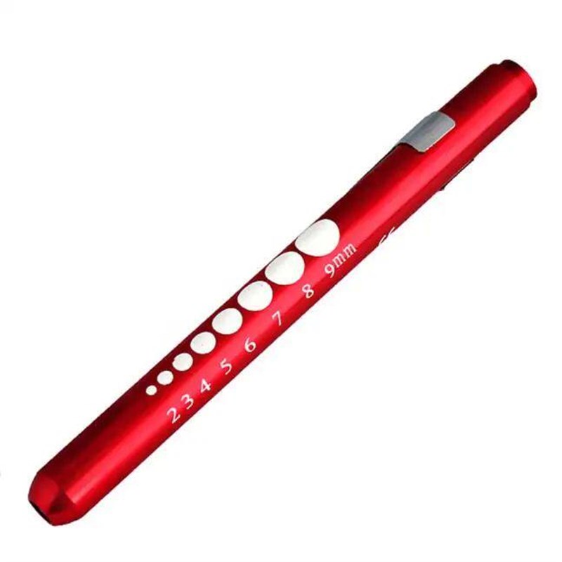 1PCS Reusable LED Medical Penlight Flashlight With Pupil Gau - 实物图