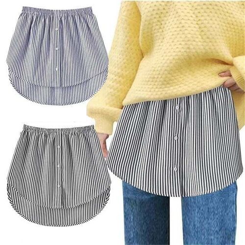 Women Fake Shirt Hem Detachable Underskirt Irregular Skirt T
