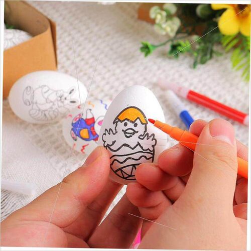 DIY hand-painted Easter eggs bunny eggs handmade gift